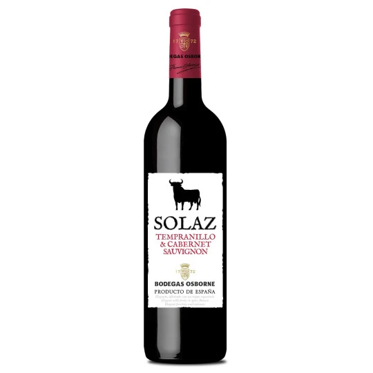Osborne Solaz Tempranillo Cabernet Sauvignon Rotwein 0,75L 1 Osborne Solaz Tempranillo Cabernet Sauvignon Rotwein 0,75L